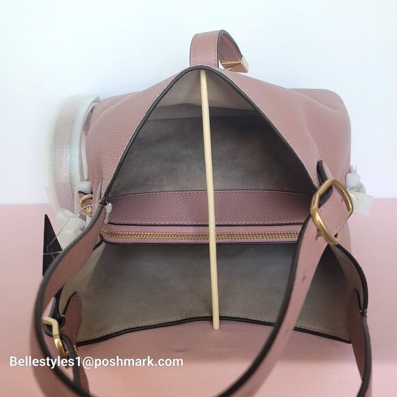 KATE SPADE Deco MEDIUM Pebbled Leather Crossbody Tote Bag- Dusk Rose⭐ - Picture 14 of 16